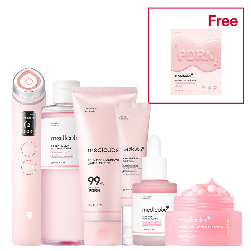 At-Home Skincare Device & Six-Piece Set