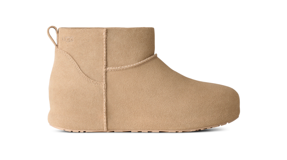 Women's Suede Mini Platform Boot - Black