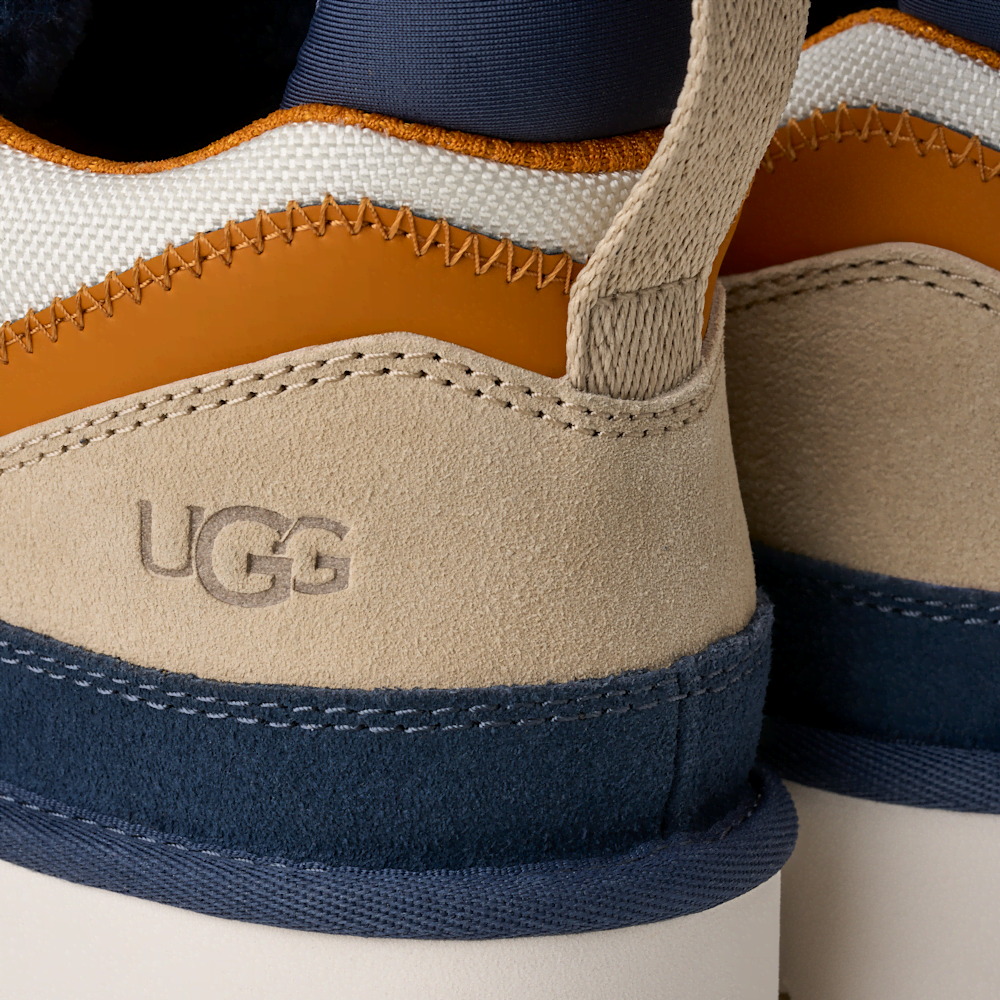 Men's Suede and Mesh Low Top Sneaker - Blue