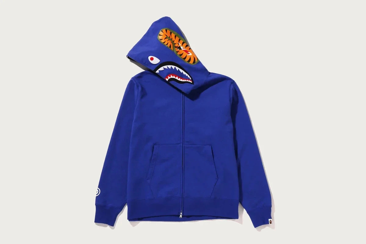 Full-Zip Graphic Hoodie - Black