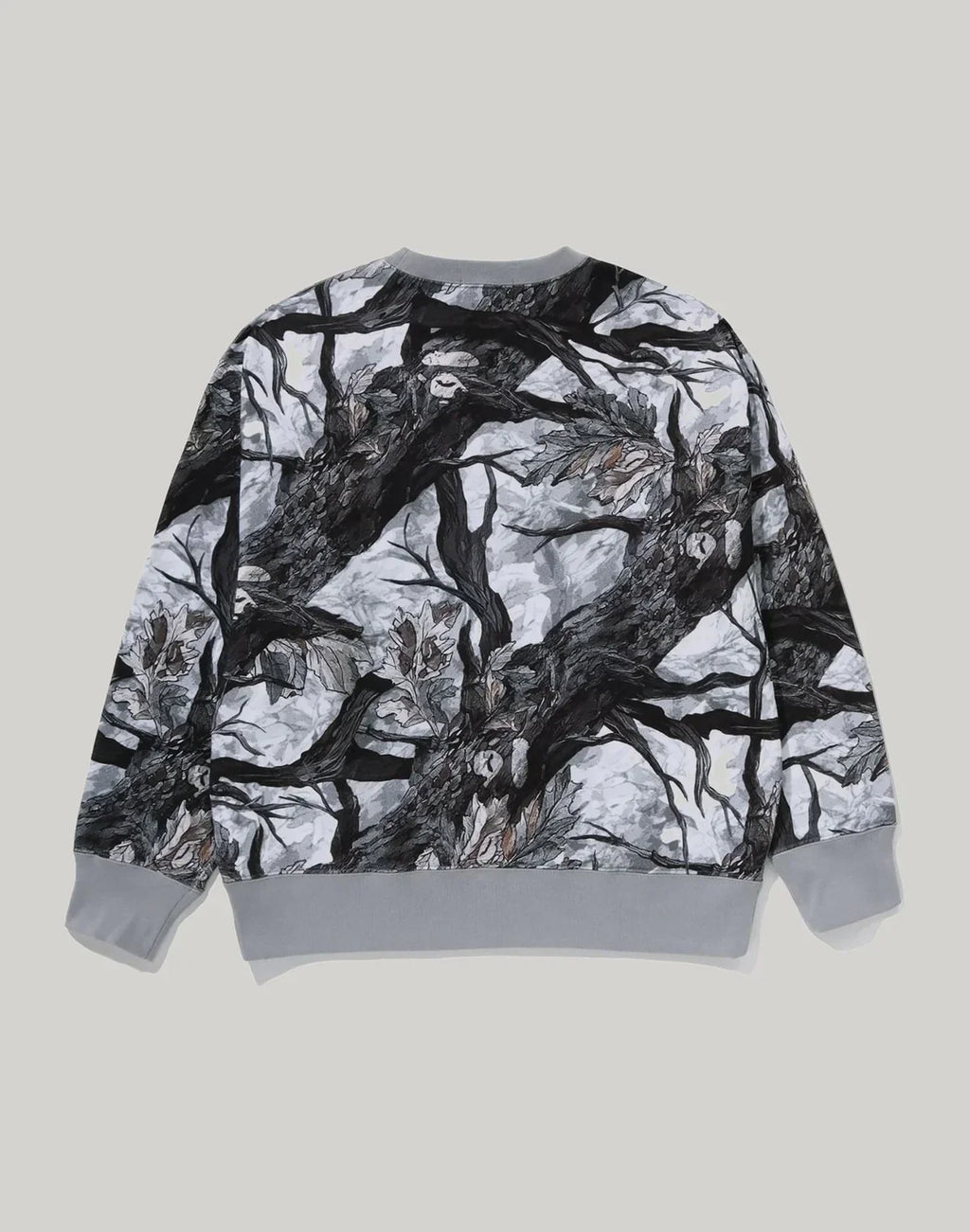 Relaxed Cotton Camo Crewneck Sweatshirt - Brown