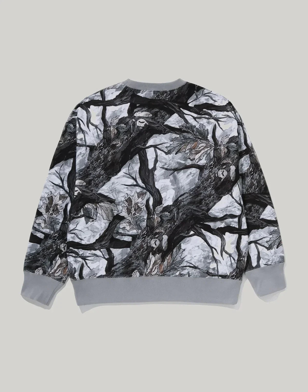 Relaxed Cotton Camo Crewneck Sweatshirt - Brown