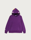 Camo Print Pullover Hoodie - Purple