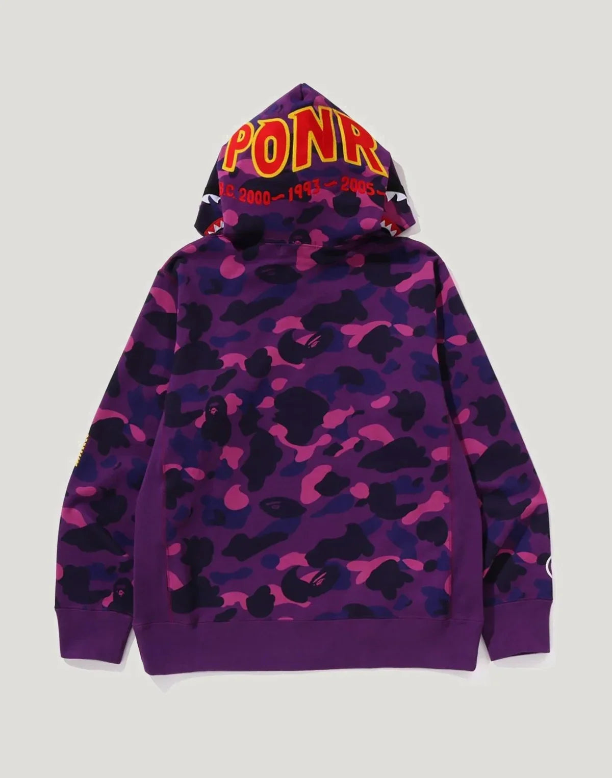 Cotton Camo Pullover Hoodie - Navy