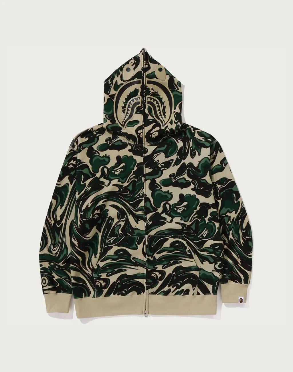 Relaxed Full-Zip Cotton Hoodie - Green