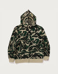 Relaxed Full-Zip Cotton Hoodie - Green