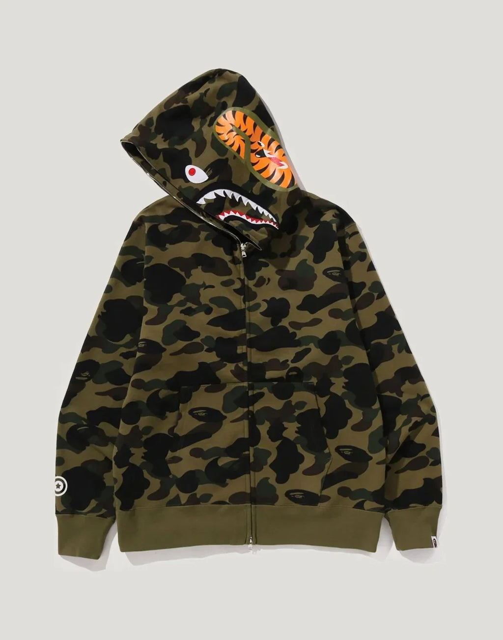 Cotton Camo Full-Zip Hoodie - Yellow