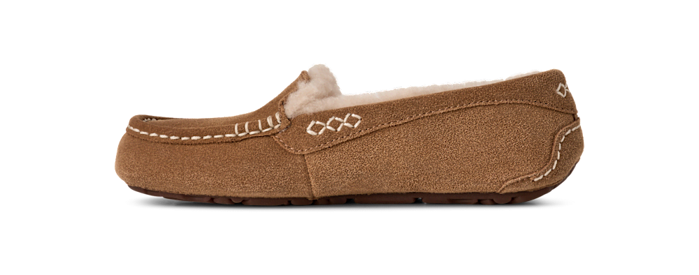 Women's Water-Resistant Suede Moccasin Slipper - Black