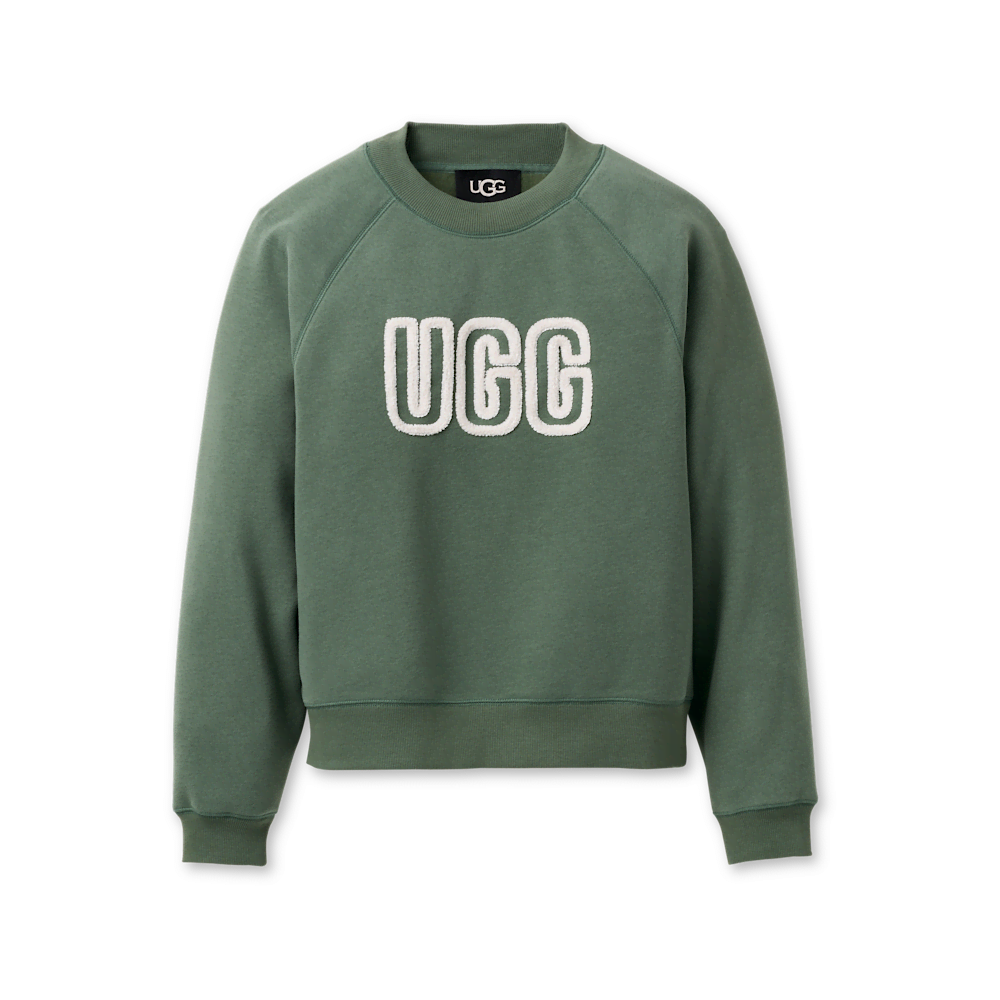 Women's Chenille Appliqué Crewneck Sweatshirt - Chestnut