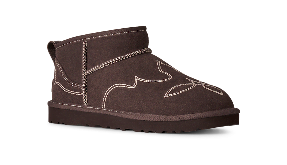 Men's Embroidered Suede Mini Boot