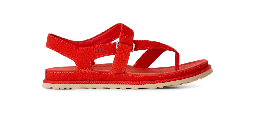 Women's Suede Toe-Post Sandal - Wheat