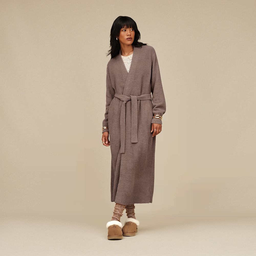 Women's Recycled Polyester Robe - Cream