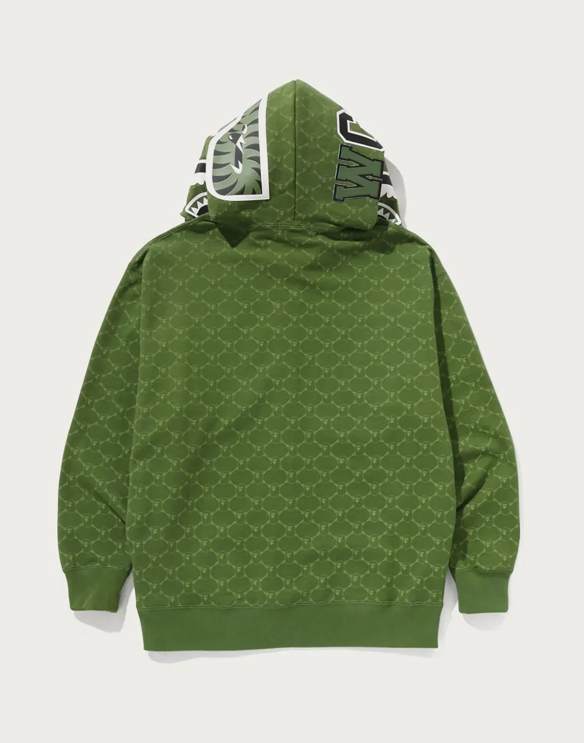 Relaxed Monogram Full-Zip Hoodie - Brown