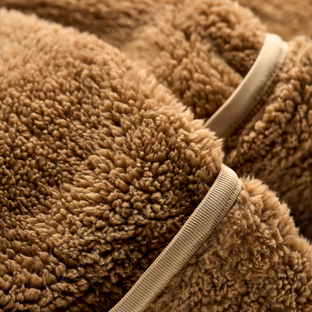 Women's Plush Fleece Zip Hoodie - Chestnut
