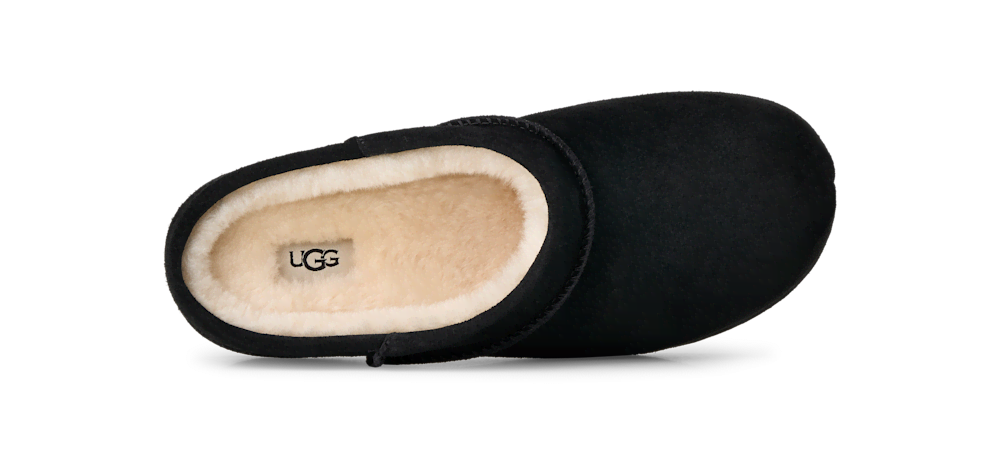 Women's Suede Sheepskin-Lined Clog - Chestnut
