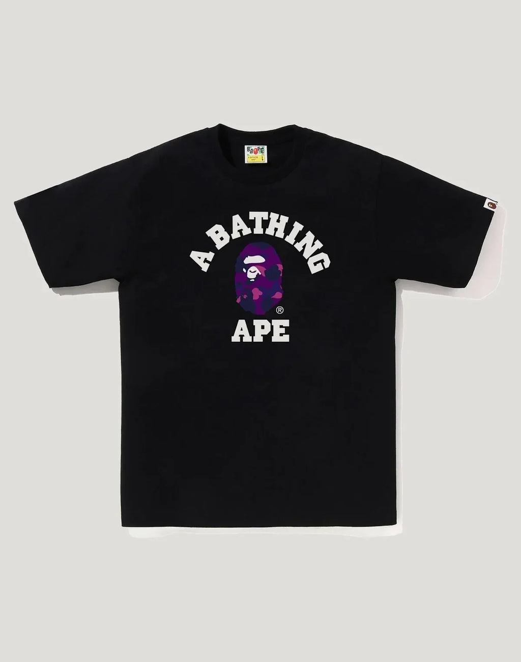 Men's Cotton Camo Graphic T-Shirt - Black Purple