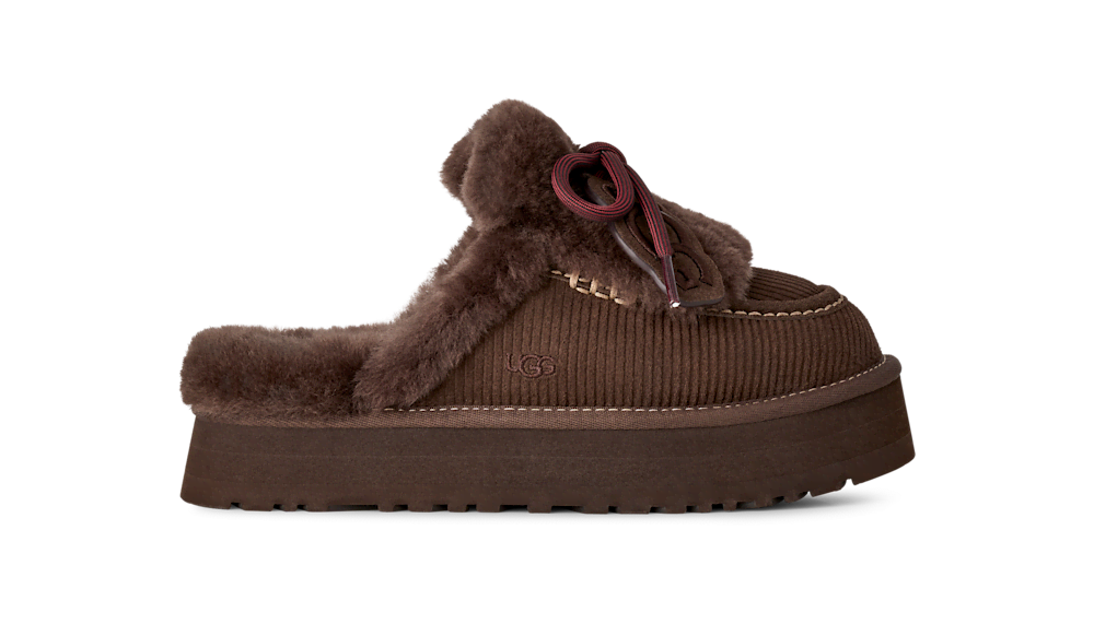 Women's Suede Platform Slipper - Chestnut