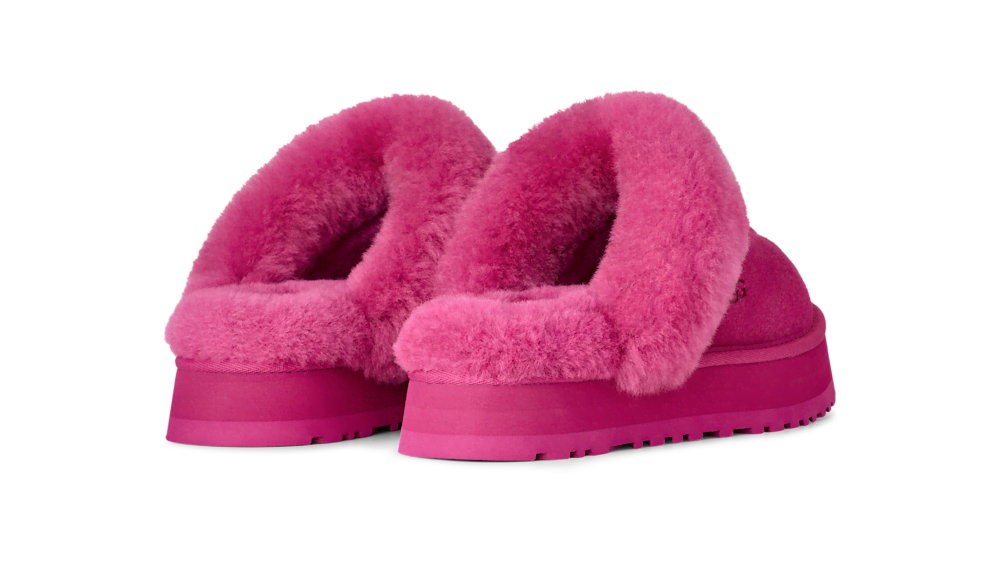 Women's Suede Platform Slipper - Brown