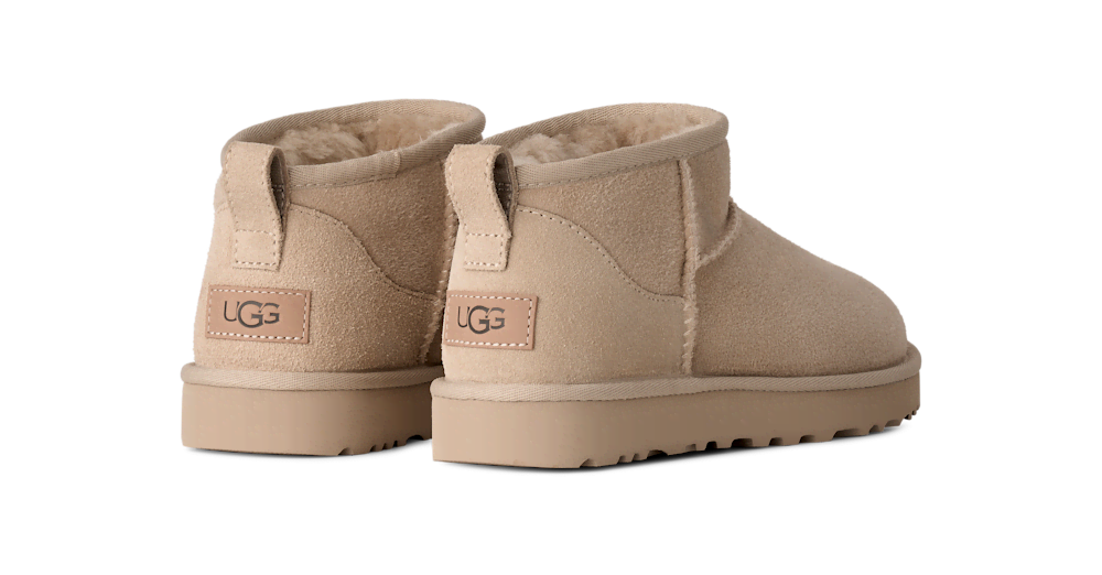 Women's Ultra-Short Sheepskin Boot - Grey