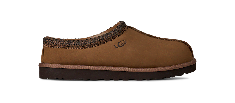 Men's Nubuck Sheepskin Slip-On Clog - Chestnut