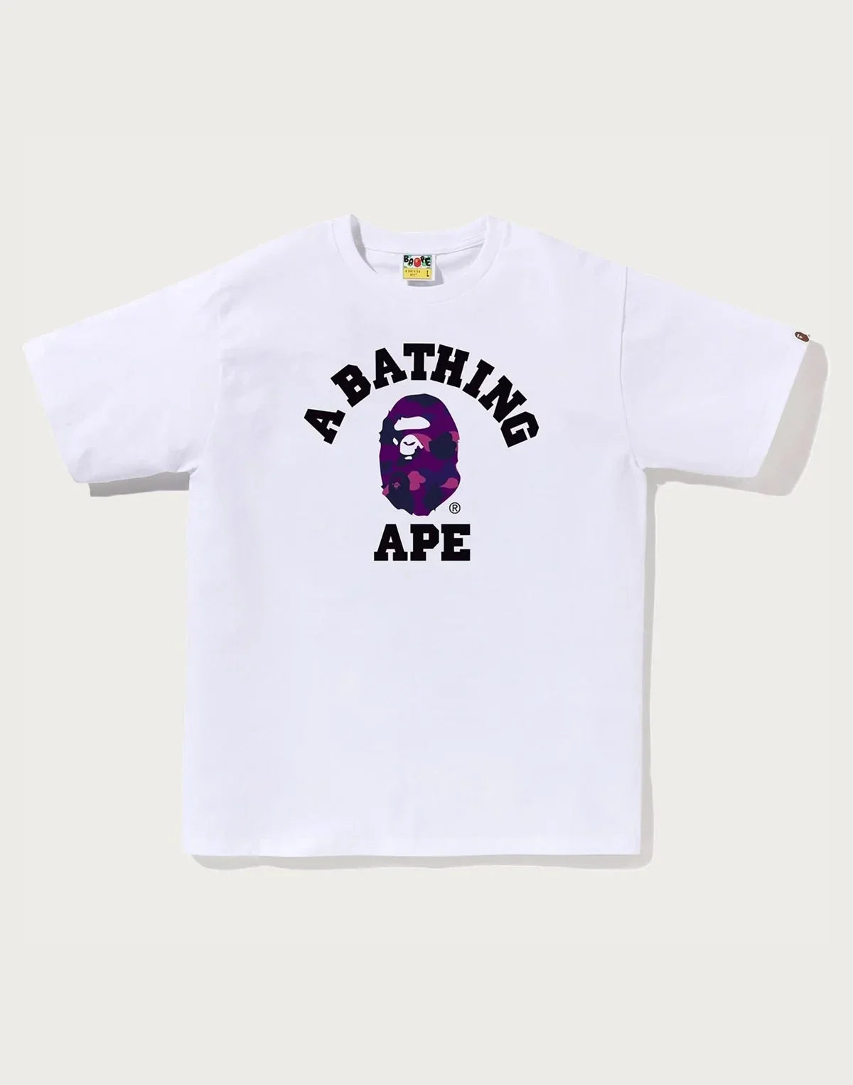 Men's Cotton Camo Graphic T-Shirt - Black Purple