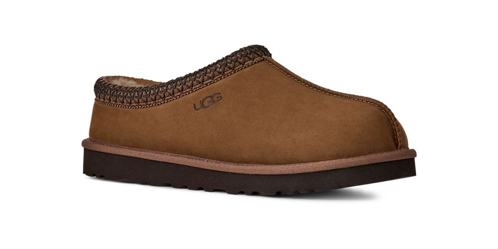 Men's Nubuck Sheepskin Slip-On Clog - Chestnut