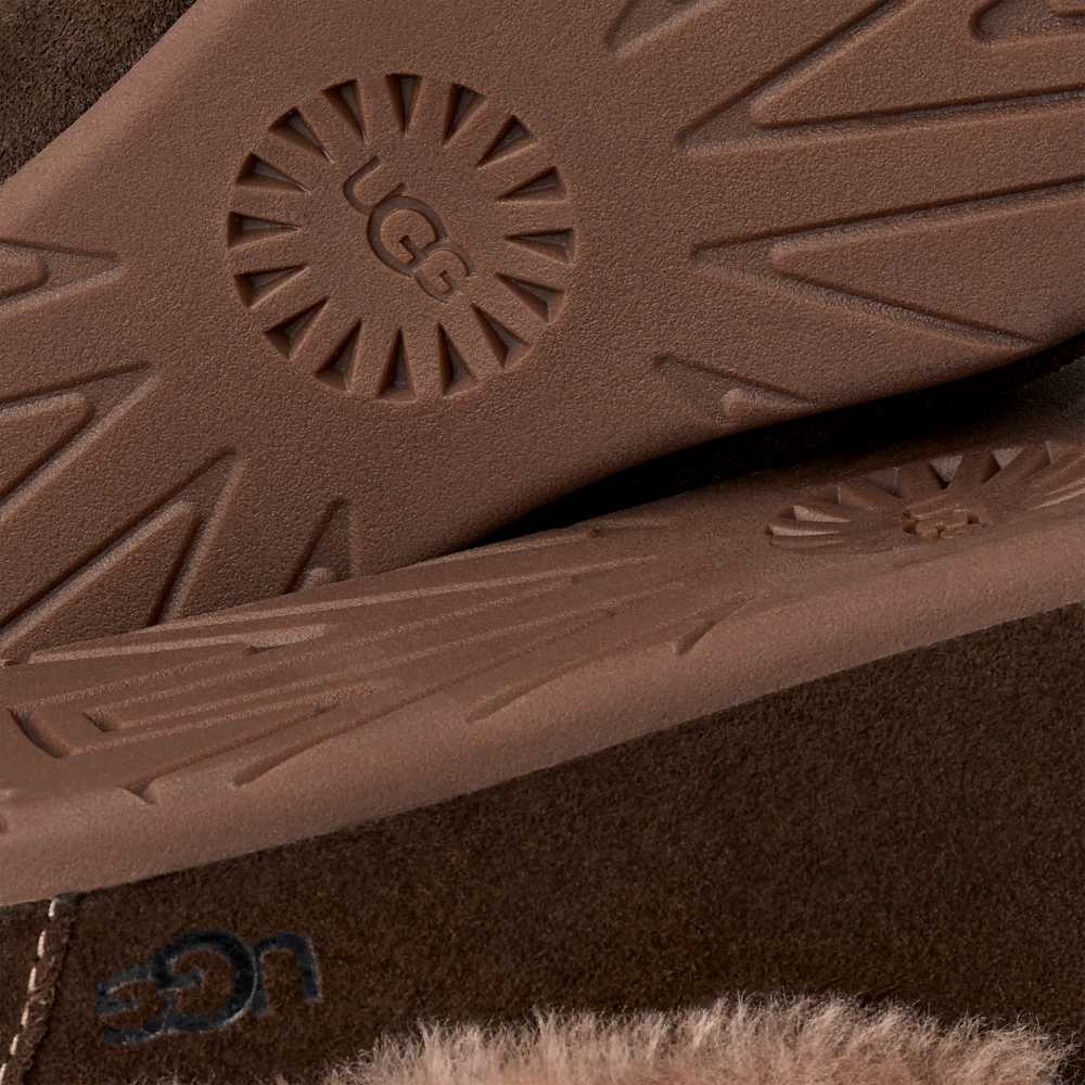 Women's Suede Sheepskin Collar Mule - Moonlight