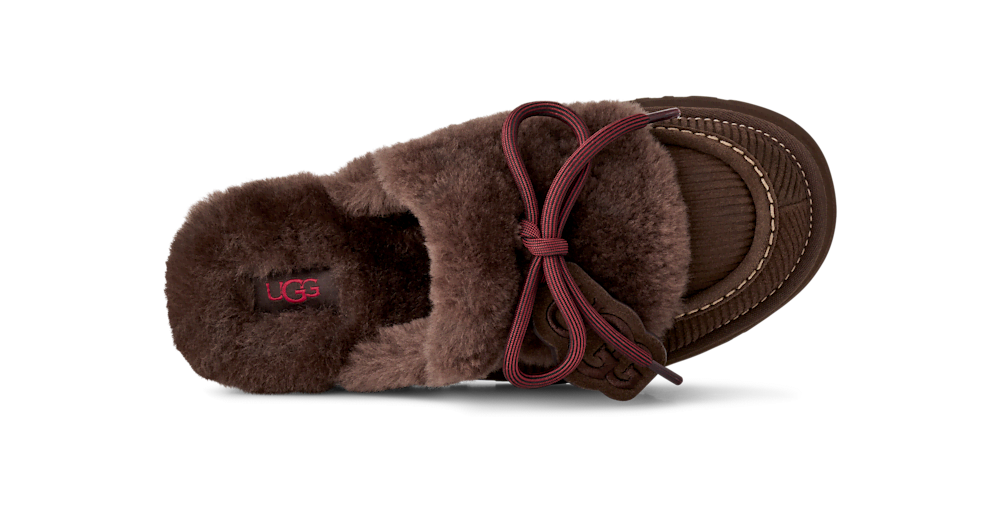 Women's Suede Platform Slipper - Chestnut