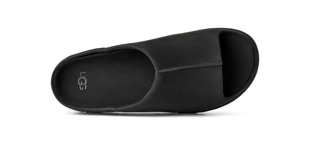 Men's Nubuck Slide Sandal - Black