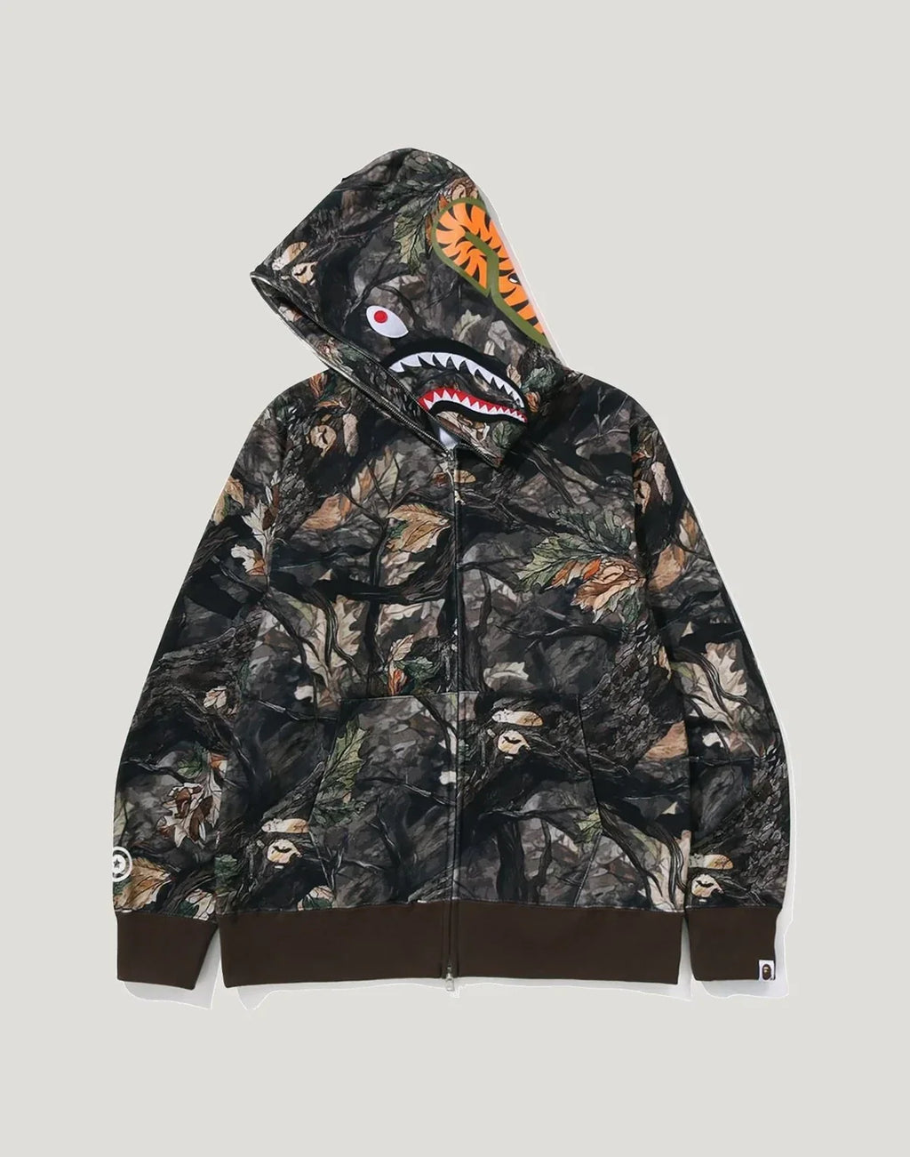 Cotton Tree Camo Full-Zip Hoodie - White