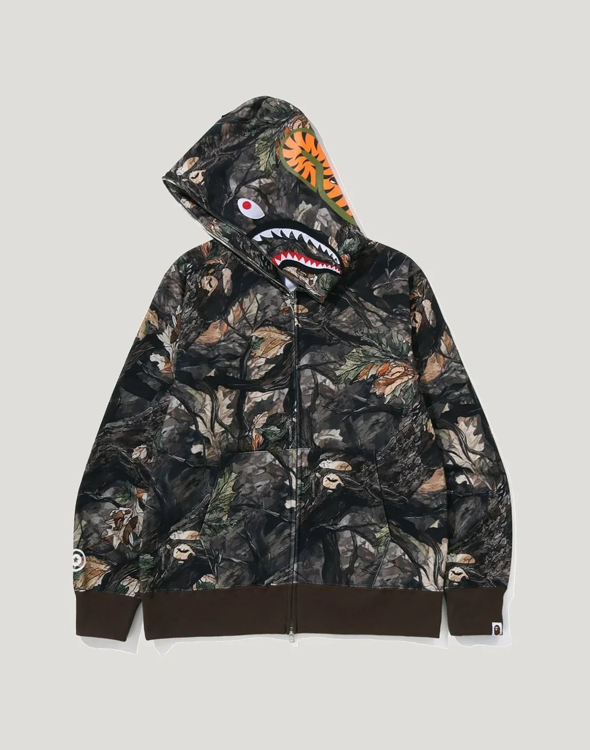 Cotton Tree Camo Full-Zip Hoodie - White