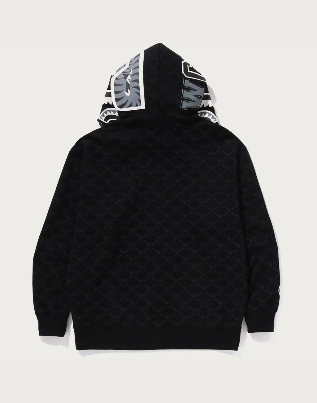 Relaxed Monogram Full-Zip Hoodie - Brown