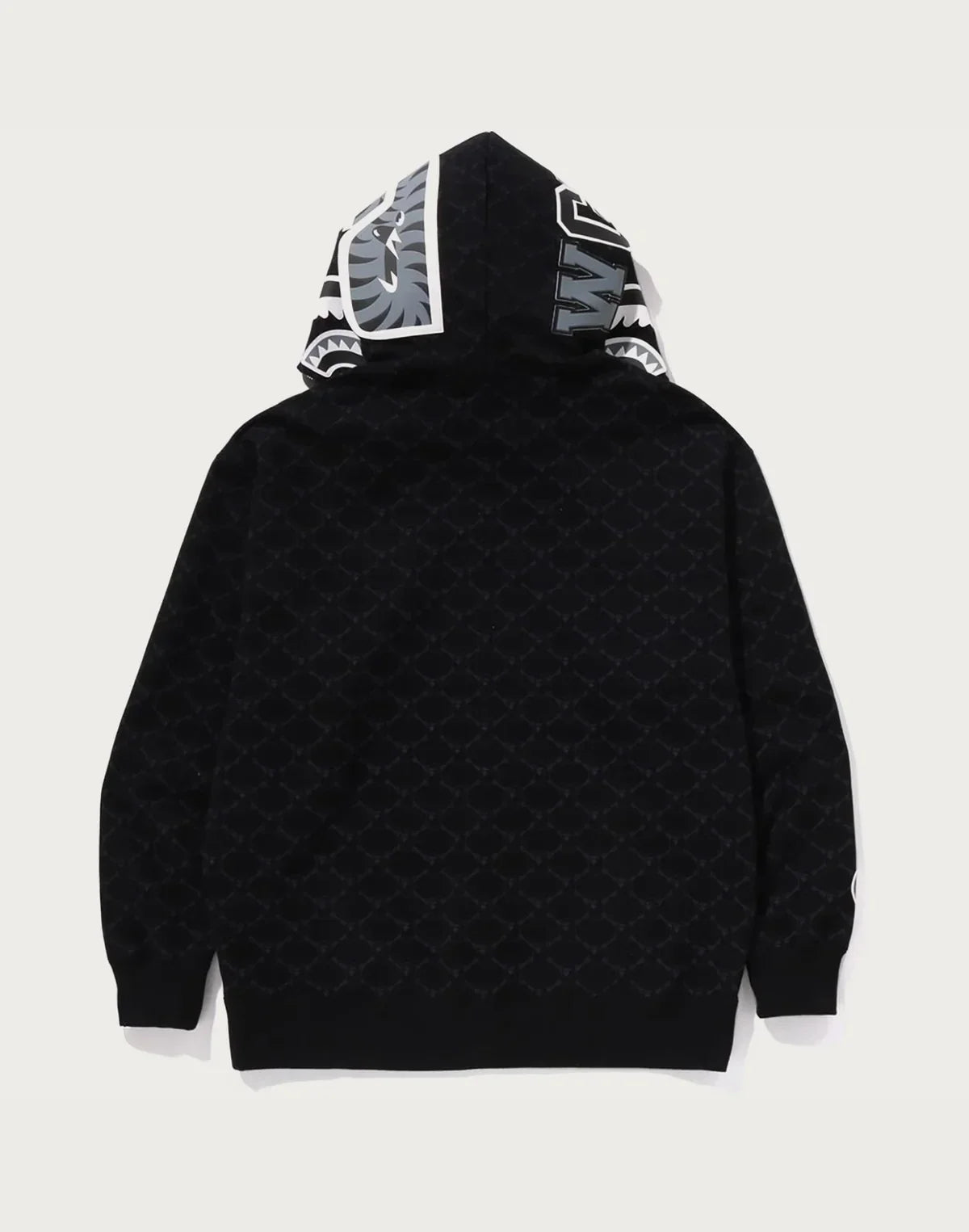 Relaxed Monogram Full-Zip Hoodie - Brown