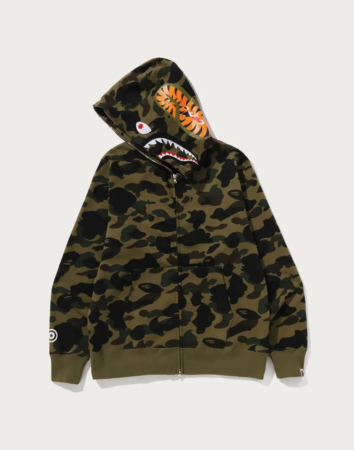 Camo Full-Zip Hoodie - Yellow