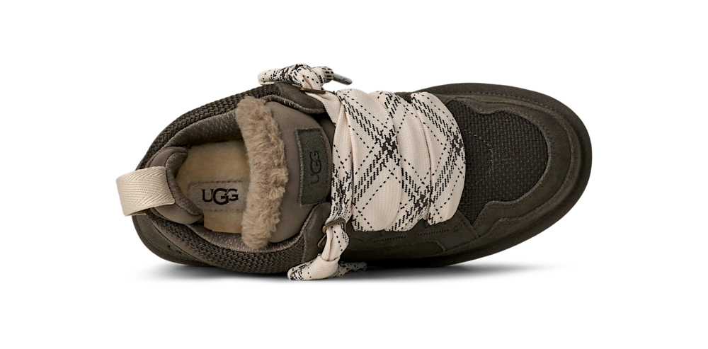 Women's Suede Mesh Lace-Up Sneaker - Black