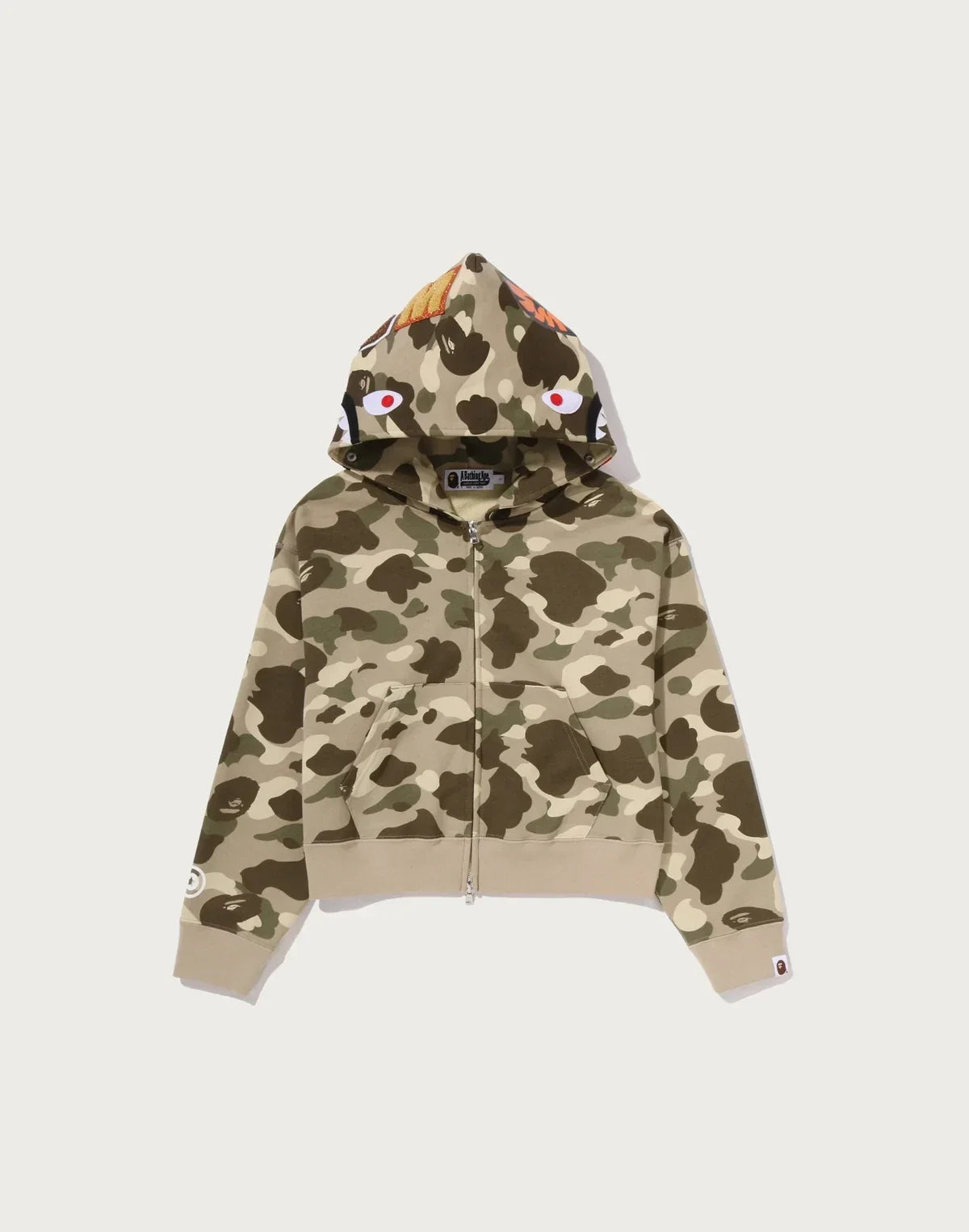 Women's Cropped Faux-Fur Zip Hoodie - Brown