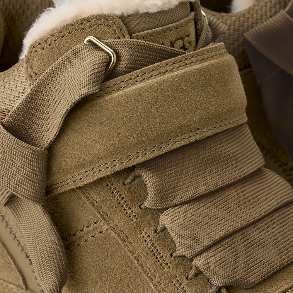 Women's Suede Mesh Wedge Sneaker