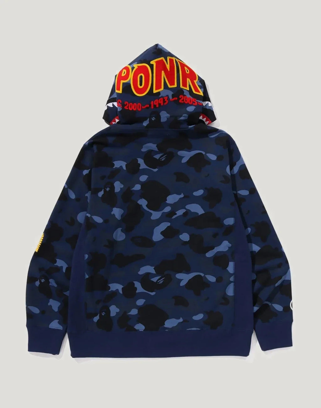 Cotton Camo Pullover Hoodie - Navy
