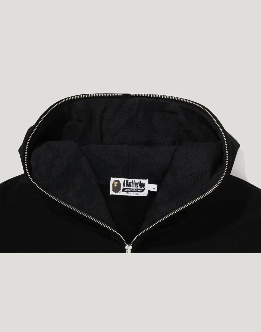 Men's Graphic Full-Zip Hoodie - Black