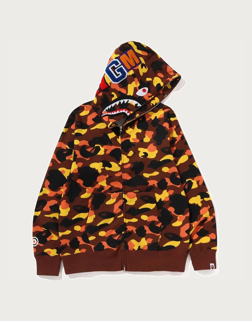 Cotton Camo Full-Zip Hoodie - Orange