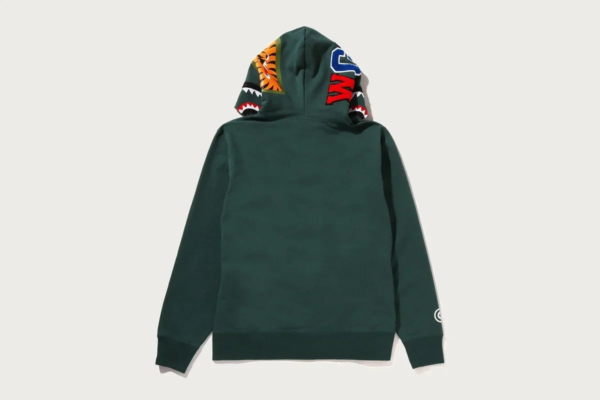 Full-Zip Graphic Hoodie - Black