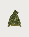 Pixel Camo Full-Zip Graphic Hoodie - Green