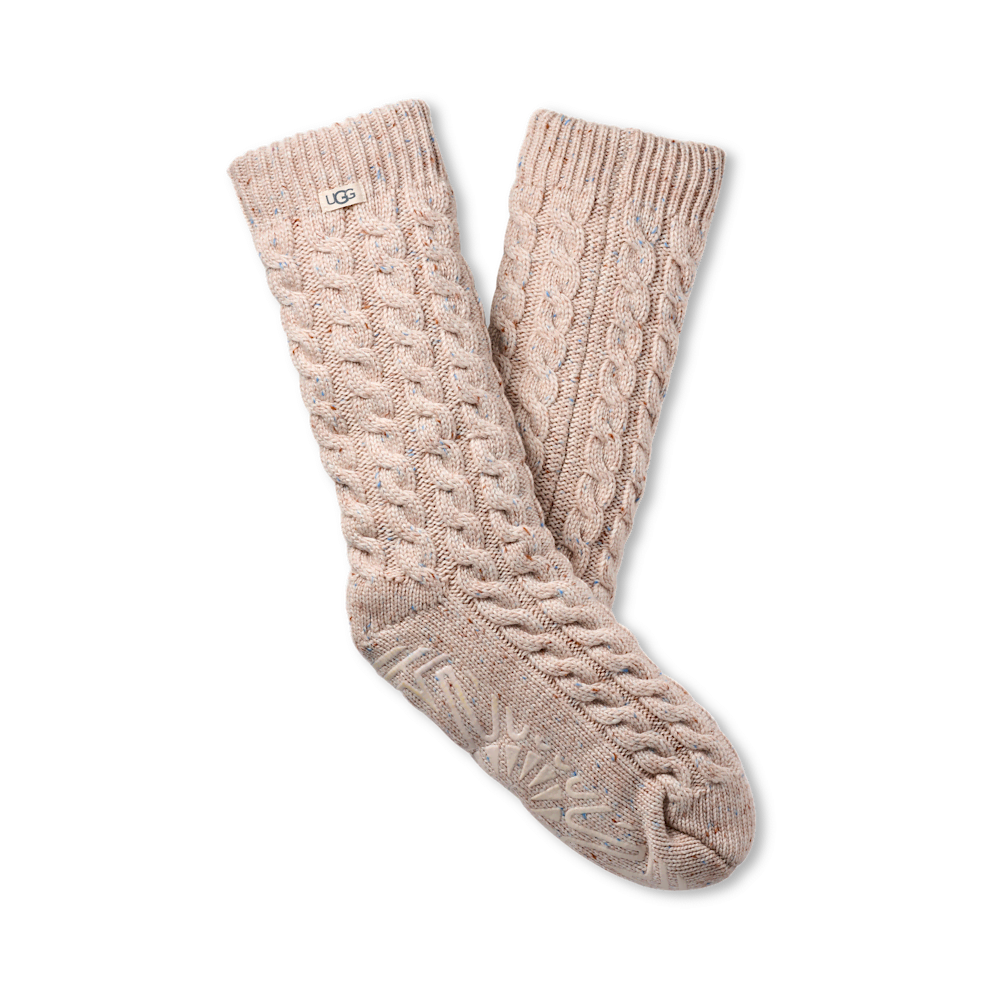 Women's Cable Knit Fleece-Lined Crew Socks