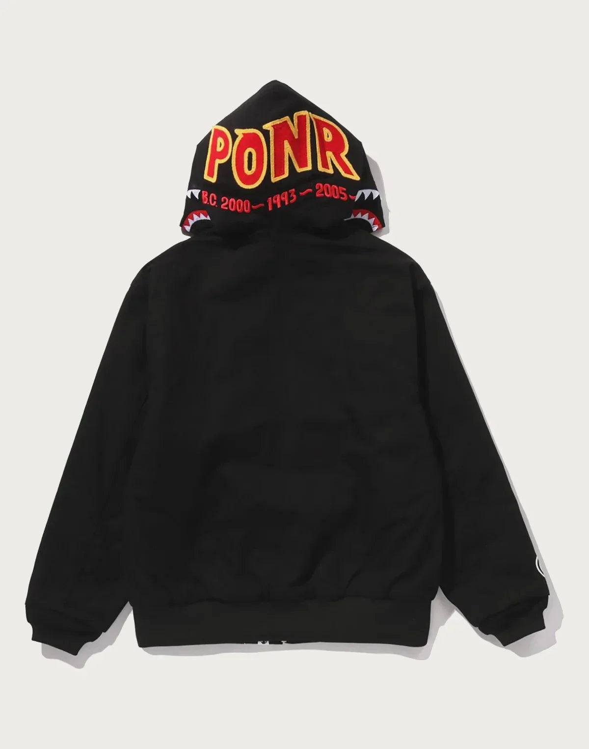 Men's Graphic Work Hoodie Jacket - Black