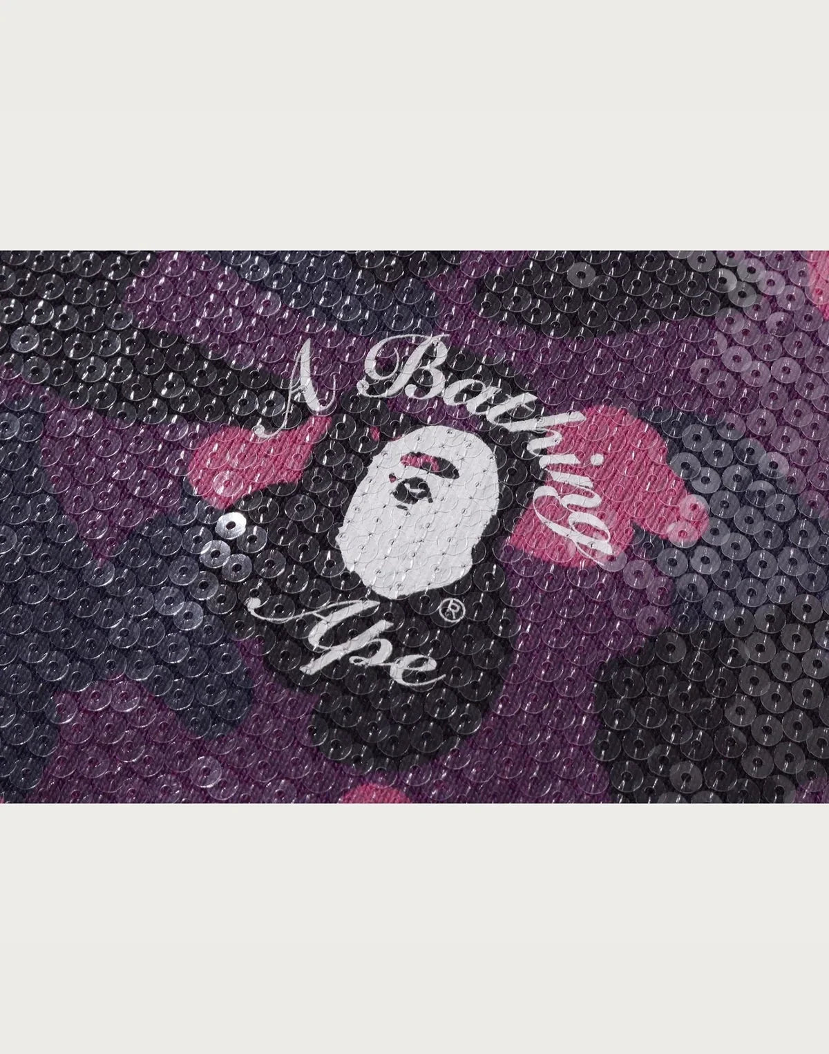 Women's Sequin Cropped Full-Zip Hoodie - Purple