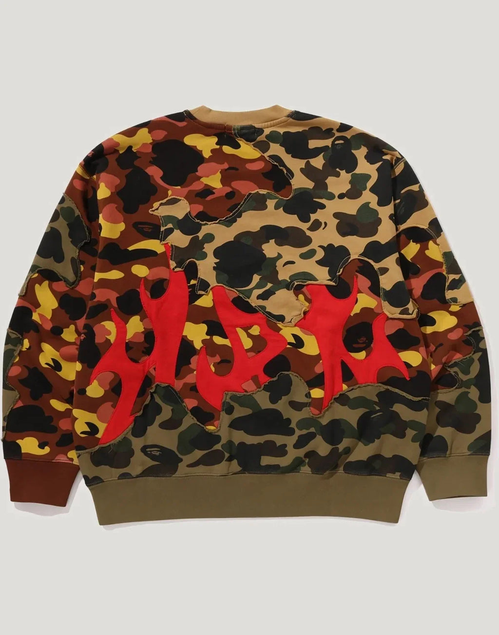 Men's Relaxed Cotton Camo Crewneck Sweatshirt