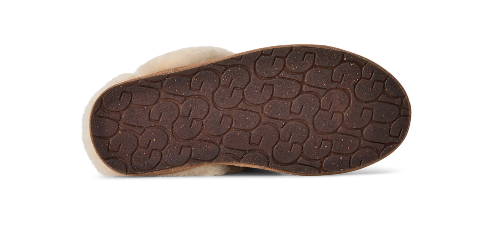 Women's Suede Sheepskin Slide Slipper - Espresso