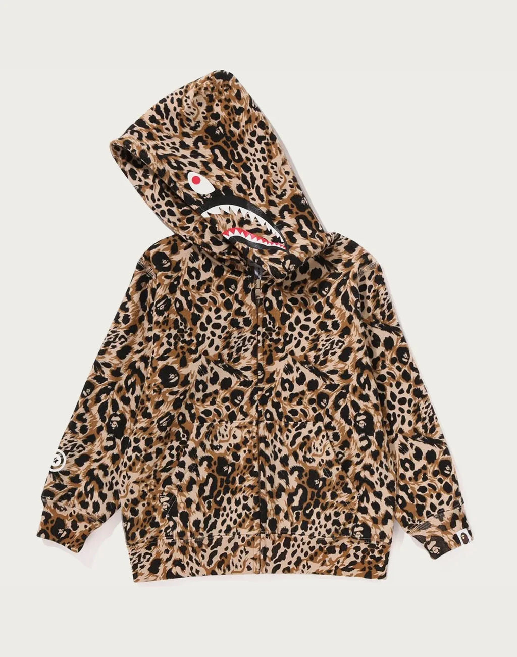 Kids' Leopard Print Zip Hoodie - Blue
