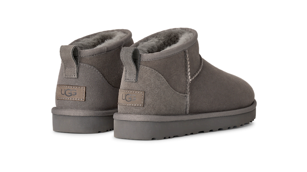 Women's Ultra-Short Sheepskin Boot - Grey