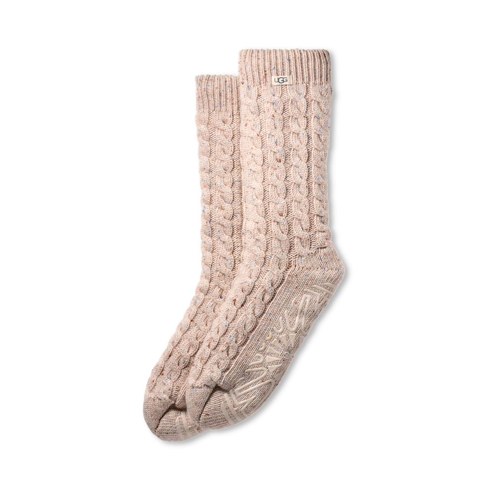 Women's Cable Knit Fleece-Lined Crew Socks
